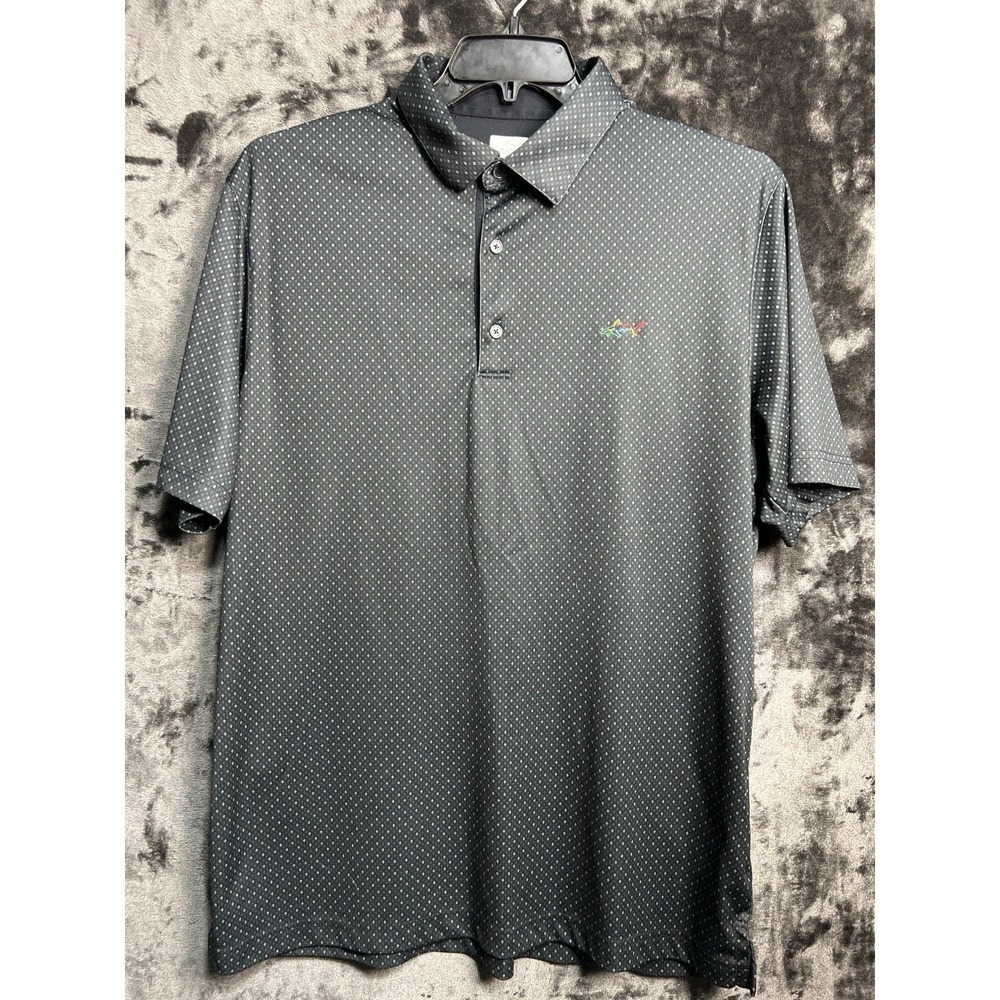 Greg Norman Play Dry Shark Logo Performance Golf Polo Gray Men's XL